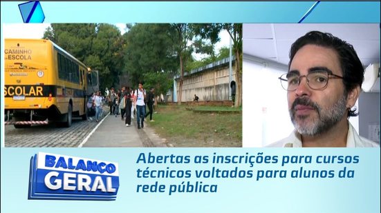 Abertas as inscrições para cursos técnicos voltados para alunos da rede pública