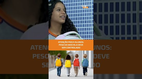 Excesso de peso na mochila pode causar problemas de saúde: veja o limite ideal #FiqueAlerta
