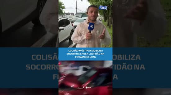 Colisão com três carros chama atenção em uma das avenidas mais movimentadas de Maceió#BalançoGeralAL