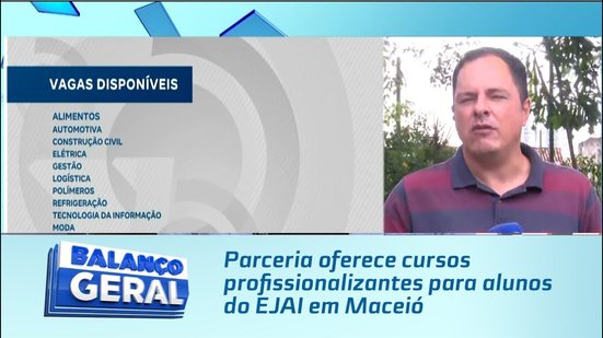 Parceria oferece cursos profissionalizantes para alunos do Ejai em Maceió
