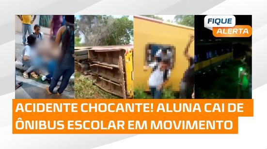 Acidente chocante! Aluna cai de ônibus escolar em movimento no Benedito Bentes.