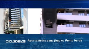 Apartamento pega fogo na Ponta Verde