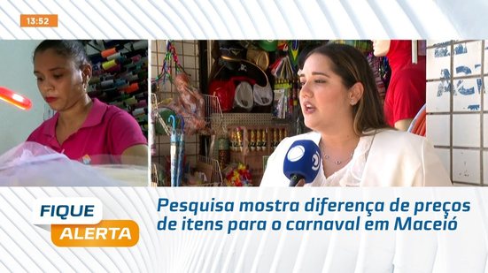 Pesquisa mostra diferença de preços de itens para o carnaval em Maceió