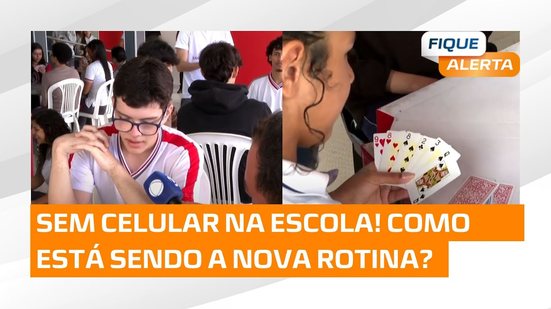 Alunos vivem nova rotina após proibição de celulares nas escolas