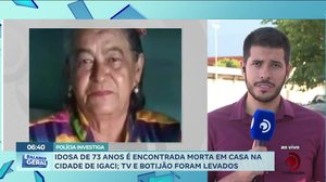 Idosa de 73 anos é encontrada morta dentro de casa em Igaci, TV e botijão foram levados