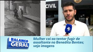 Mulher cai ao tentar fugir de assaltante no Benedito Bentes; veja imagens