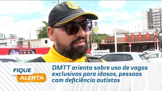 DMTT orienta sobre uso de vagas exclusivas para idosos, pessoas com deficiência autistas