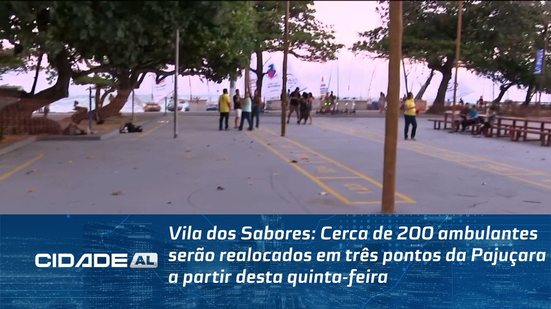 Cerca de 200 ambulantes serão realocados em três pontos da Pajuçara a partir desta quinta-feira