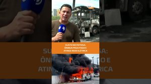Susto no Feitosa: ônibus pega fogo e atinge rede elétrica #FiqueAlerta
