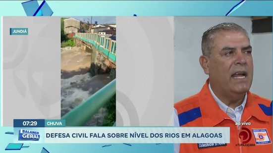 Defesa Civil fala sobre nível dos rios em Alagoas