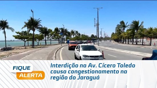 Interdição na Av. Cícero Toledo causa congestionamento na região do Jaraguá