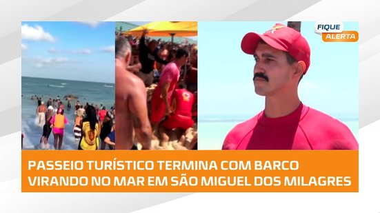 Acidentes aquáticos no fim de semana em AL: barco turístico vira em Milagres e homem morre afogado