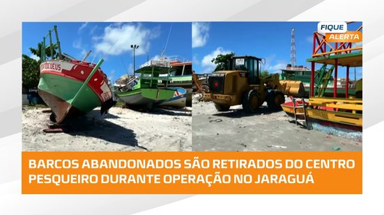 Operação de ordenamento no centro pesqueiro retira embarcações abandonadas
