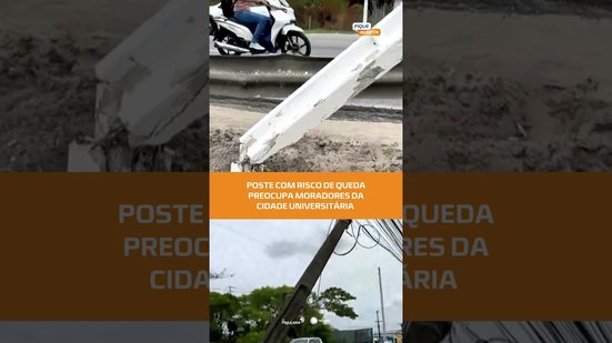 Estrutura comprometida pode causar acidente no bairro Cidade Universtária #FiqueAlerta