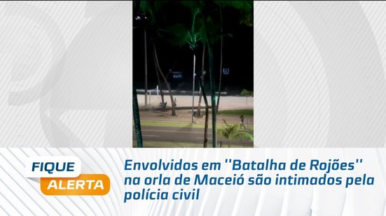 Envolvidos em ''Batalha de Rojões'' na orla de Maceió são intimados pela polícia civil
