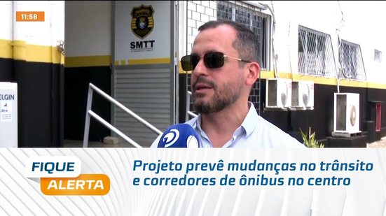 Projeto prevê mudanças no trânsito e corredores de ônibus no centro
