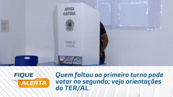 Quem faltou ao primeiro turno pode votar no segundo