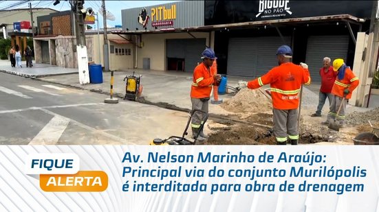 Principal via do conjunto Murilópolis é interditada para obra de drenagem