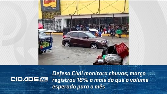 Defesa Civil monitora chuvas; março registrou 18% a mais do que o volume esperado para o mês