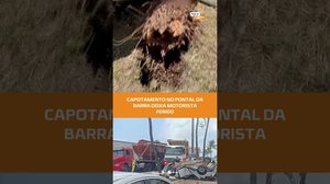 Motorista fica ferido após capotar carro na Assis Chateaubriand, no Pontal da Barra #FiqueAlerta