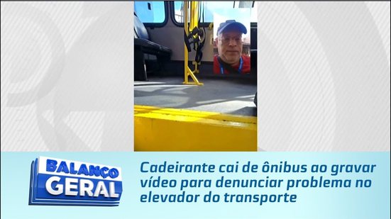 Cadeirante cai de ônibus ao gravar vídeo para denunciar problema no elevador do transporte