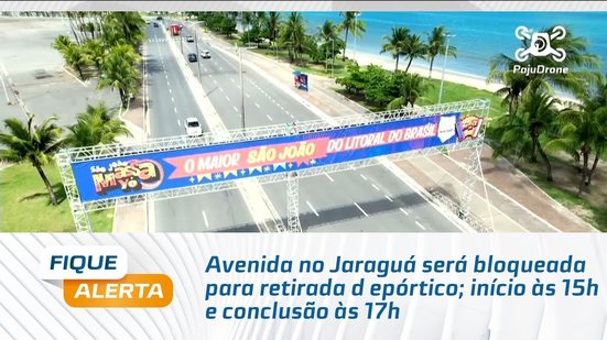 Avenida no Jaraguá será bloqueada para retirada de pórtico; início às 15h e conclusão às 17h