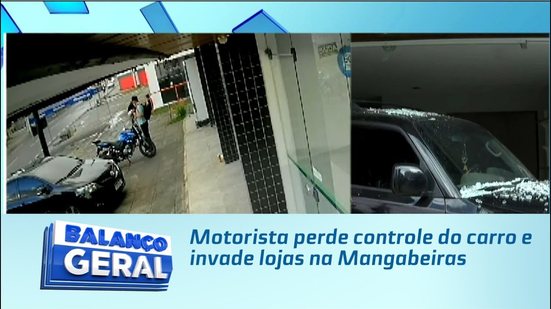 Motorista perde controle do carro e invade lojas na Mangabeiras