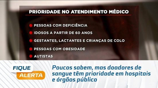 Poucos sabem, mas doadores de sangue têm prioridade em Hospitais e órgãos público