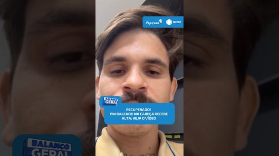 PM alagoano baleado na cabeça recebe alta e grava vídeo após recuperação #BalançoGeralAL