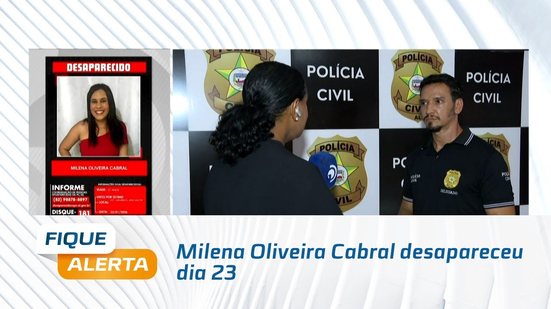 Milena Oliveira Cabral desapareceu dia 23; ela saiu de Aracaju e teria vindo para Maceió