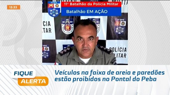 Veículos na faixa de areia e paredões estão proibidos no Pontal do Peba