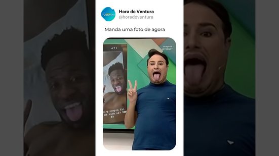 “Manda foto de agora”... cuidado com o que você deseja 😂📸 #HoraDoVentura 🐍