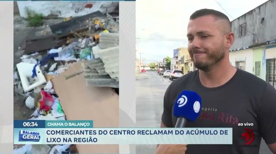Comerciantes do centro reclamam do acúmulo de lixo na região