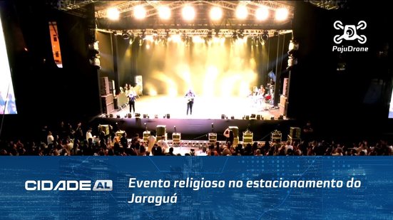 Evento religioso no estacionamento do Jaraguá