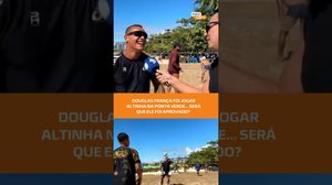 ⚽🌊 Desafio na praia: Douglas França manda bem na altinha? #FiqueAlerta