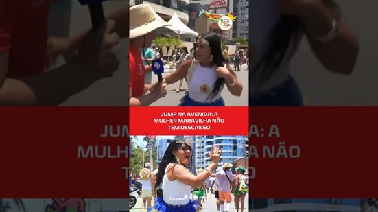 Precisa ter disposição: Mulher-Maravilha mostra energia total🎉 #CarnavalPajuçara #PintoDaMadrugada