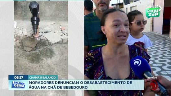 Moradores denunciam o desabastecimento de água na Chã de Bebedouro