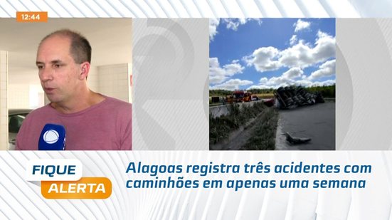 Alagoas registra três acidentes com caminhões em apenas uma semana
