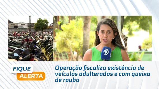Operação fiscaliza existência de veículos adulterados e com queixa de roubo