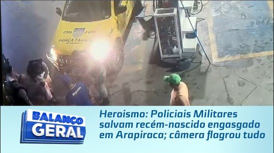 Heroismo: Policiais Militares salvam recém-nascido engasgado em Arapiraca; câmera flagrou tudo