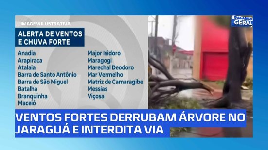 Tem alerta de chuva e ventos fortes para 78 cidades de Alagoas