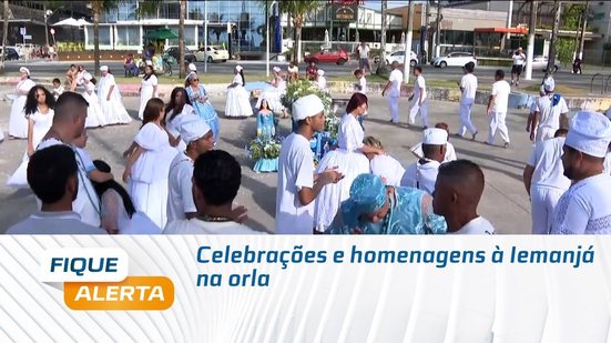 Celebrações e homenagens à Iemanjá na orla