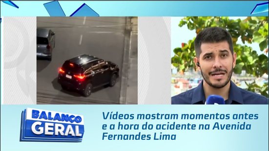 Vídeos mostram momentos antes e a hora do acidente na avenida Fernandes Lima