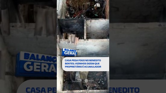 🗞️ DESTAQUE: Casa pega fogo no Benedito Bentes; vizinhos dizem que proprietário é acumulador