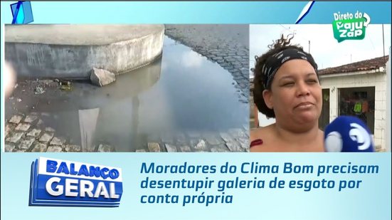 Moradores do Clima Bom precisam desentupir galeria de esgoto por conta própria