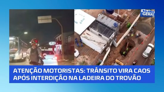 Ladeira do ''Trovão'' interditada e obras em via: Trânsito caótico em Bebedouro