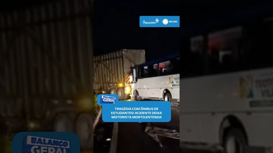 🚨Motorista morre em acidente com ônibus que levava estudantes de Teotônio Vilela #BalançoGeralAL