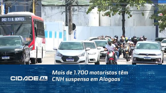 Mais de 1.700 motoristas têm CNH suspensa em Alagoas