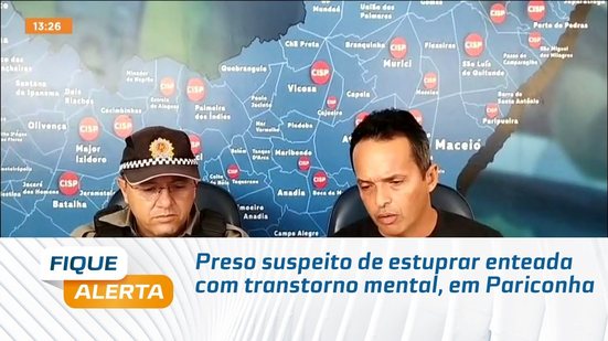 Preso suspeito de estuprar enteada com transtorno mental, em Pariconha