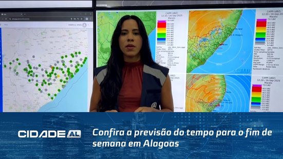 Confira a previsão do tempo para o fim de semana em Alagoas
